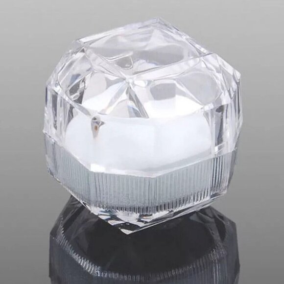 20pcs Lots Plastic Clear Crystal Jewelry Ring Display Storage Boxes Accessories - Picture 3 of 4